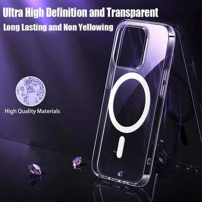 Clear Phone Case For iPhone Magnetic For Wireless Charge