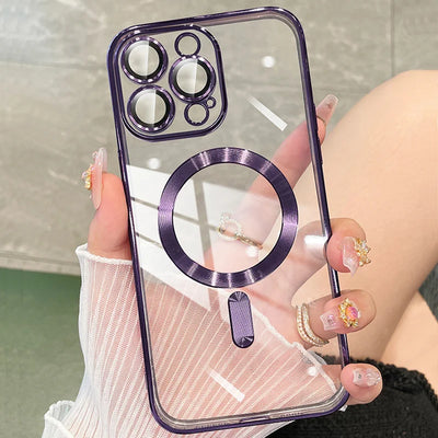 Fashion Magnetic Cases For iPhone 15 14 13 12 11 Pro Max Plus